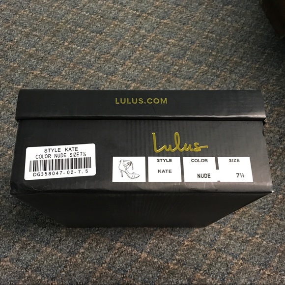 NIB Lulu’s Nude Suede Ankle Strap Heels Nude, 7.5 - Picture 4 of 5